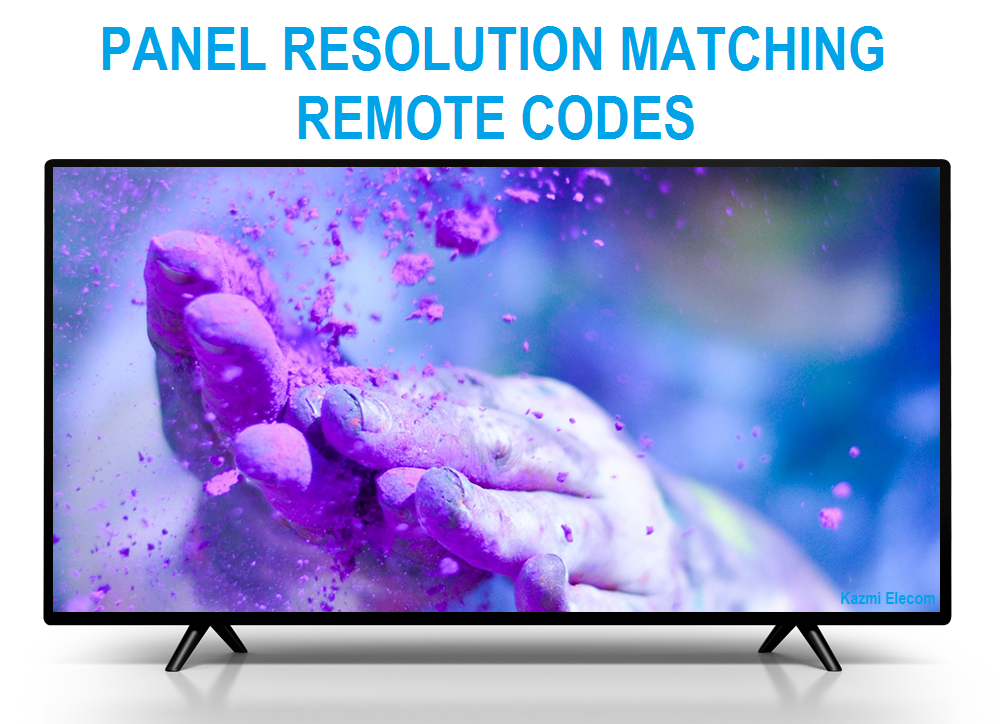 Led Tv Panel Resolution Matching Remote Code